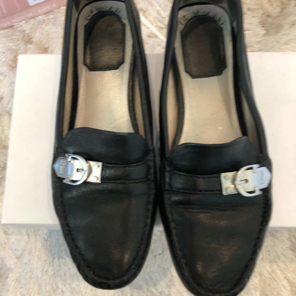 Dior buckle moccasin black 61/2